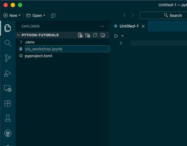 Positron - create new file