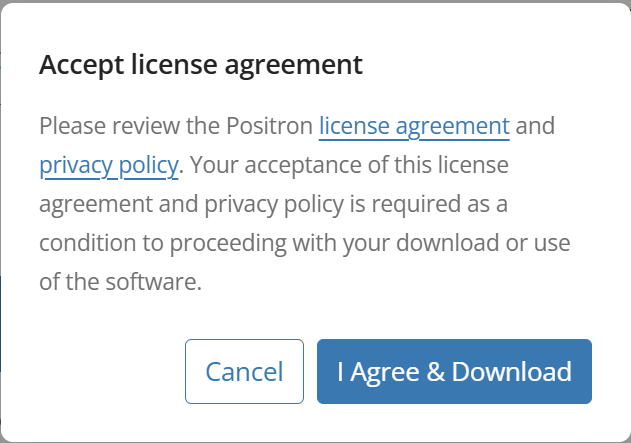 Agree to Positron T&Cs
